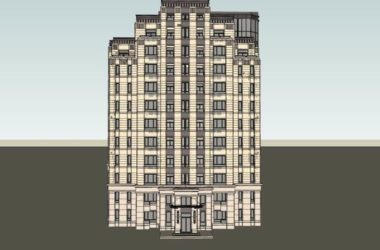 Sketchup住宅模型|高层住宅,古典风格,12层-BIM建筑网
