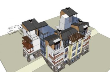 Sketchup住宅模型|多层住宅小区,古典风格-BIM建筑网