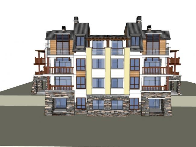 Sketchup住宅模型|多层住宅小区,古典风格 Sketchup住宅模型|多层住宅小区,古典风格