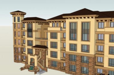 Sketchup住宅模型|多层公寓住宅,古典风格-BIM建筑网