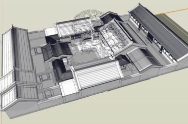 Sketchup住宅模型|多层四合院,住宅,中式风格-BIM建筑网