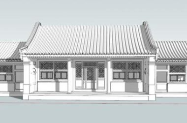 Sketchup住宅模型|多层北方卷棚民居,住宅,中式风格-BIM建筑网