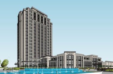 Sketchup商业模型|高层公寓,底层商业,古典风格-BIM建筑网