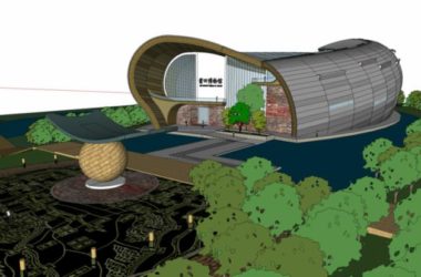 Sketchup文化模型|莆田博物馆,文化建筑,现代风格-BIM建筑网