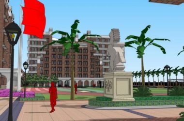 Sketchup学校模型|多高层学校,校园教育建筑,古典风格-BIM建筑网