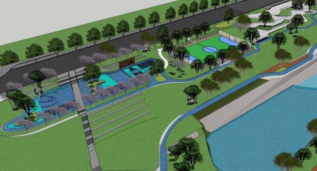 Sketchup景观模型|滨水景观,现代风格 Sketchup景观模型|滨水景观,现代风格