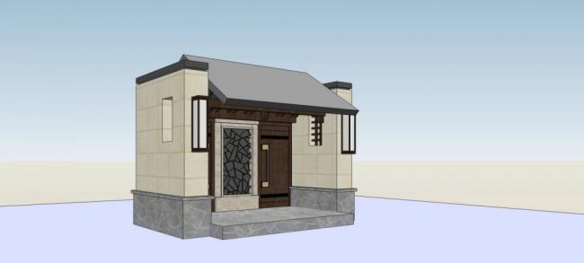 Sketchup素材模型|入口,门亭,中式风格 Sketchup素材模型|入口,门亭,中式风格