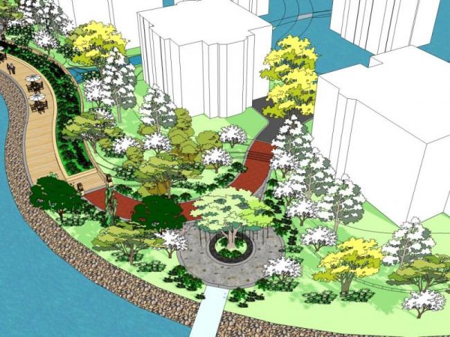 Sketchup景观模型|驳岸景观,现代风格 Sketchup景观模型|驳岸景观,现代风格