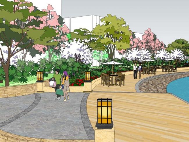 Sketchup景观模型|驳岸景观,现代风格 Sketchup景观模型|驳岸景观,现代风格