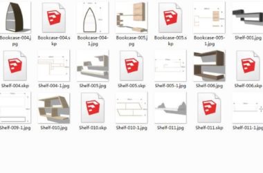 Sketchup素材模型|层板架SU素材,建筑模型组件素材-BIM建筑网