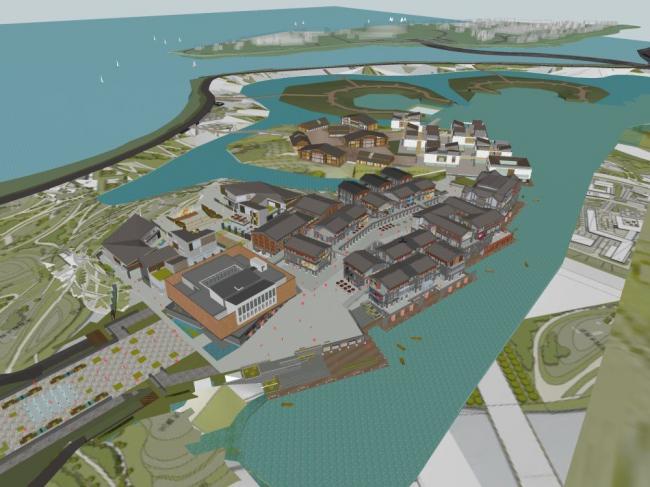 Sketchup商业模型|多层商业街,新中式风格 Sketchup商业模型|多层商业街,新中式风格