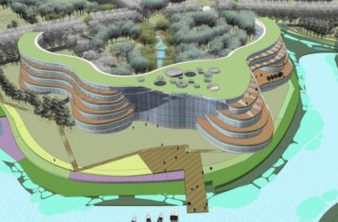 Sketchup酒店模型|多层生态酒店,现代风格-BIM建筑网