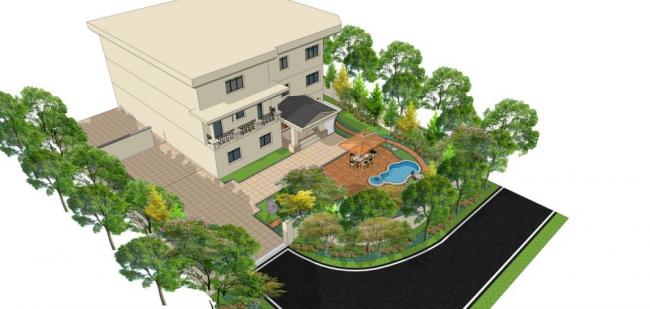 Sketchup景观模型|欧式庭院景观,花园 Sketchup景观模型|欧式庭院景观,花园