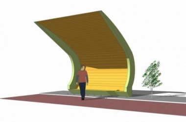 Sketchup素材模型|公交站台,公车站,候车棚,站牌-BIM建筑网