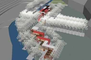 Sketchup商业模型|公园餐饮街,商业街,现代风格-BIM建筑网