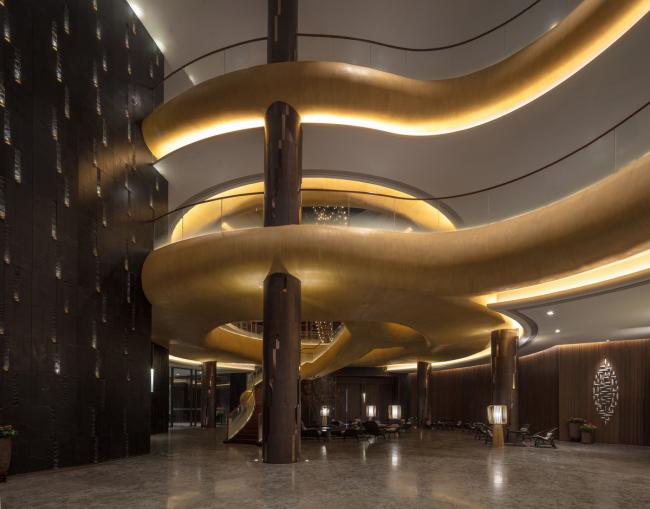BIM建筑|奔腾而下的山间瀑布:郡安理国际会议中间 / Stylus studio BIM建筑|奔腾而下的山间瀑布:郡安理国际会议中间 / Stylus studio