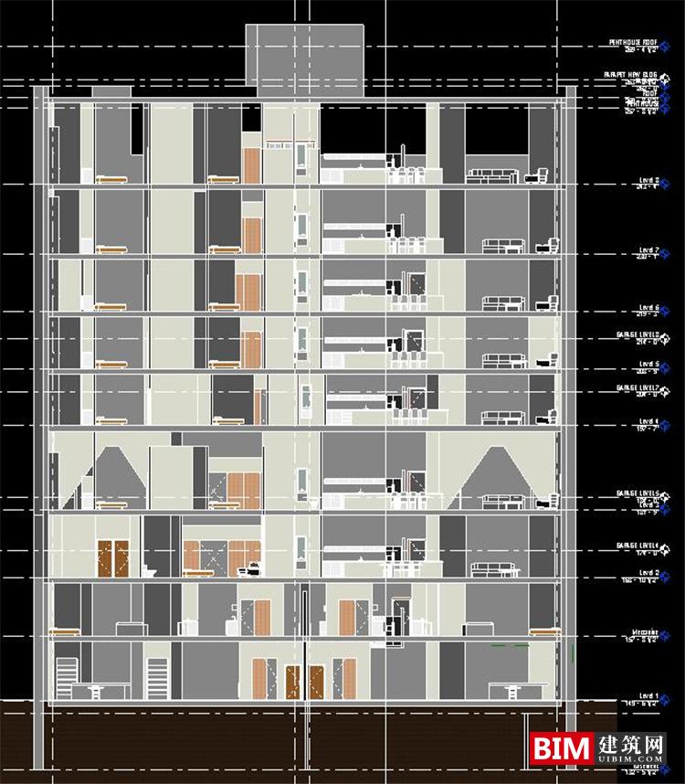 BIM资料|revit模型-高层办公楼BIM模型 BIM模型 第3张-BIM建筑网
