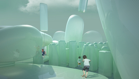 BIM建筑|SKNYPL为汉城设计充气屋顶花园 BIM建筑|SKNYPL为汉城设计充气屋顶花园