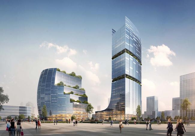 BIM建筑|国际金融生态城方案:横亘于CBD的精英孵化器 / LAD(里德)设计机构 BIM建筑|国际金融生态城方案:横亘于CBD的精英孵化器 / LAD(里德)设计机构