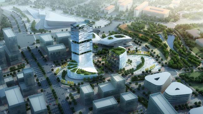 BIM建筑|国际金融生态城方案:横亘于CBD的精英孵化器 / LAD(里德)设计机构 BIM建筑|国际金融生态城方案:横亘于CBD的精英孵化器 / LAD(里德)设计机构