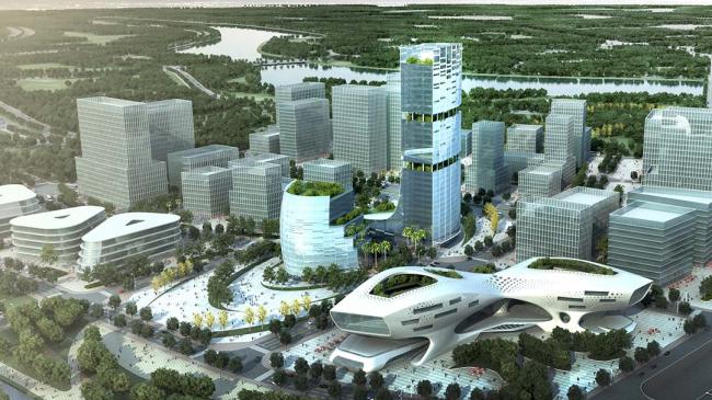BIM建筑|国际金融生态城方案:横亘于CBD的精英孵化器 / LAD(里德)设计机构 BIM建筑|国际金融生态城方案:横亘于CBD的精英孵化器 / LAD(里德)设计机构