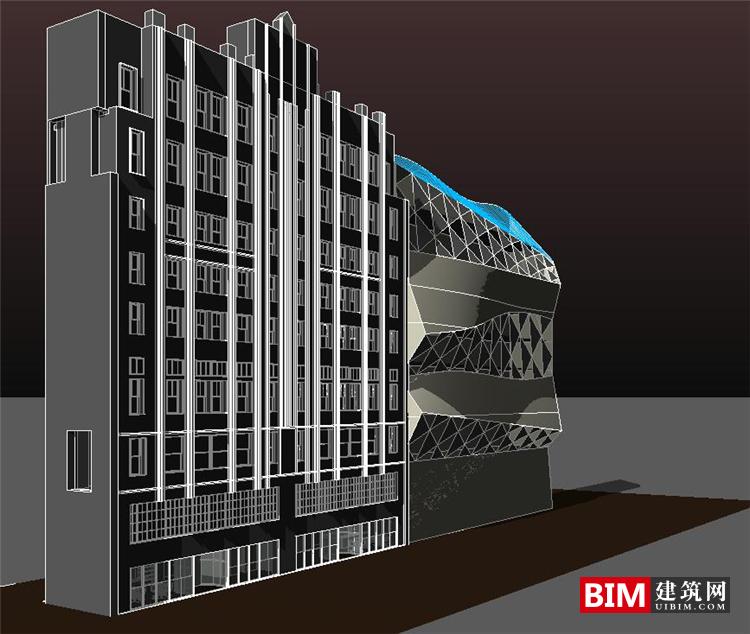 BIM资料|revit模型-高层办公楼BIM模型 BIM模型 第5张-BIM建筑网