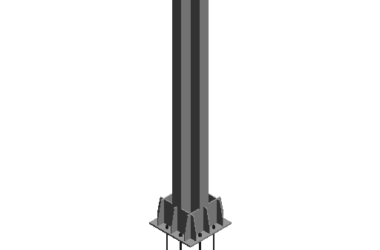 BIM资料|Revit族库-型钢柱带底座.rfa-BIM建筑网