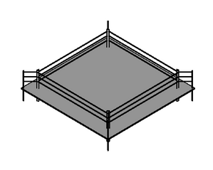 BIM资料|Revit族库-拳击台.rfa-BIM建筑网
