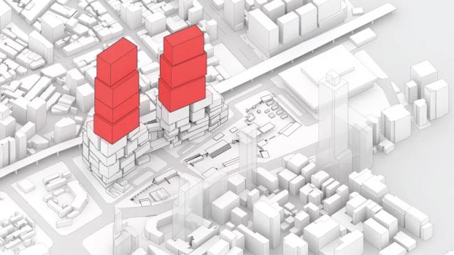 BIM建筑|全身高低都是屏幕的台北双子塔 / MVRDV BIM建筑|全身高低都是屏幕的台北双子塔 / MVRDV