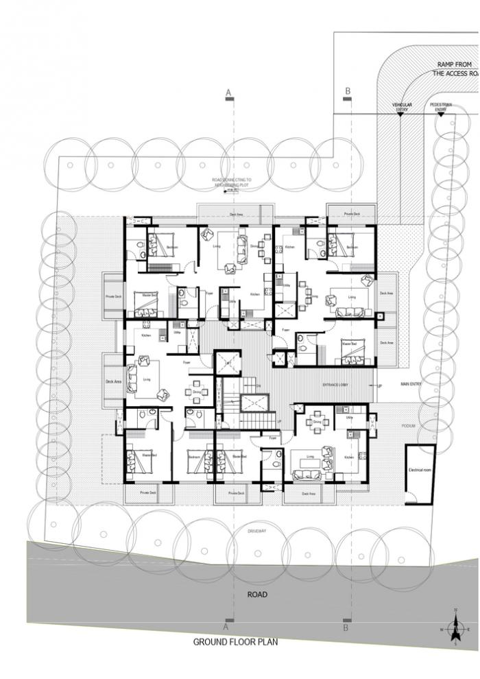 BIM建筑|富有动感的雕塑:印度“森林”公寓 / The Purple Ink Studio BIM建筑|富有动感的雕塑:印度“森林”公寓 / The Purple Ink Studio