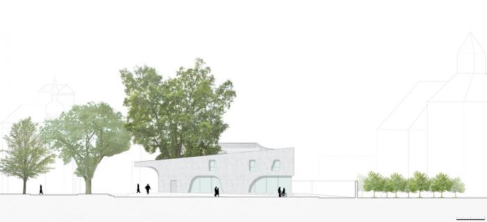 BIM建筑|融合古典,调皮地飞动——环抱老树的游客中心 / MoDusArchitects BIM建筑|融合古典,调皮地飞动——环抱老树的游客中心 / MoDusArchitects