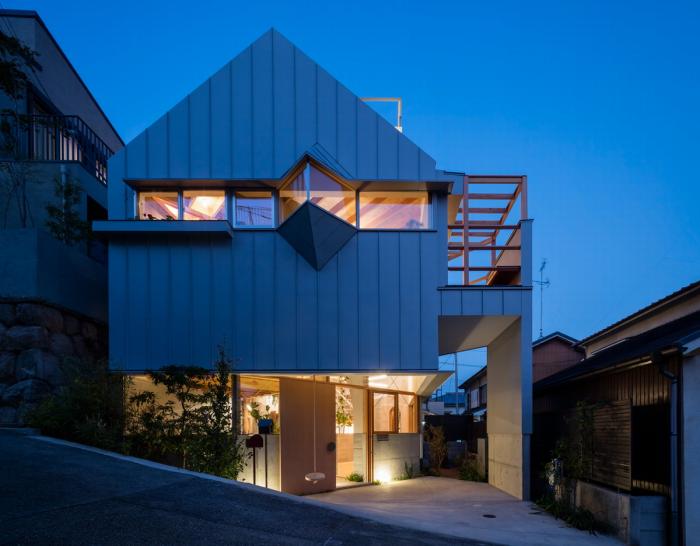 BIM建筑|神户“帽盒”之家,旋转45度的平面 BIM建筑|神户“帽盒”之家,旋转45度的平面