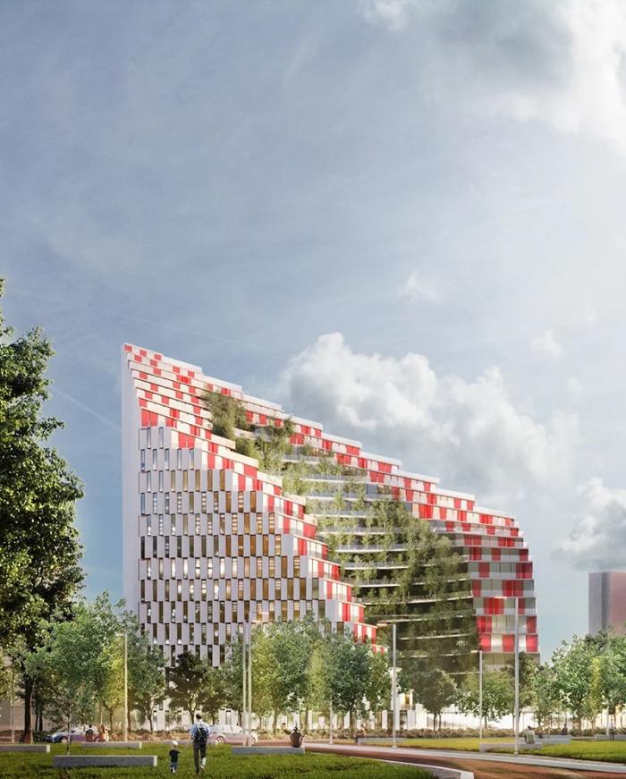BIM建筑|绿植爬满“山峰”——阿尔巴尼亚Ekspozita大楼 / Mario Cucinella BIM建筑|绿植爬满“山峰”——阿尔巴尼亚Ekspozita大楼 / Mario Cucinella