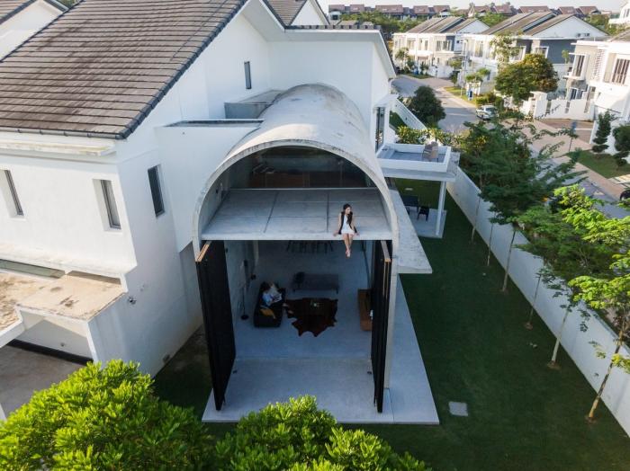 BIM建筑|简约而大胆,混凝土拱形筒的小清新:Bewboc 住宅 / Fabian Tan BIM建筑|简约而大胆,混凝土拱形筒的小清新:Bewboc 住宅 / Fabian Tan