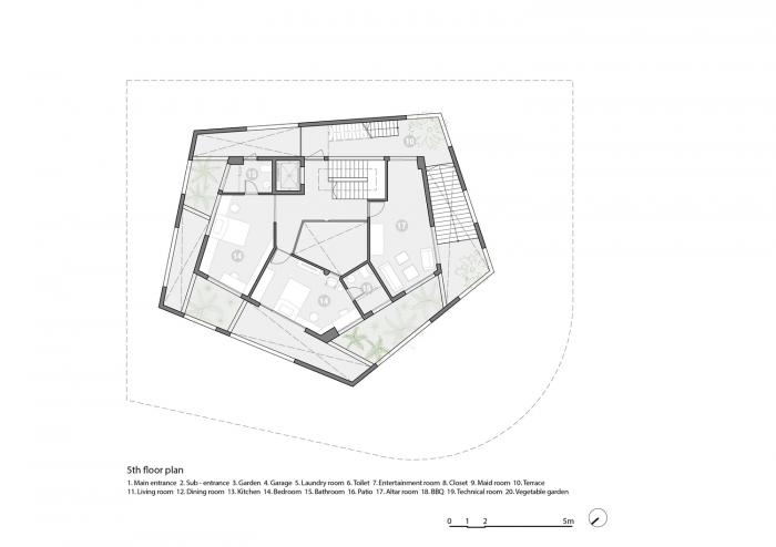 BIM建筑|居于丛林之间:越南“五角平面”树屋 / 武重义建筑事务所 BIM建筑|居于丛林之间:越南“五角平面”树屋 / 武重义建筑事务所