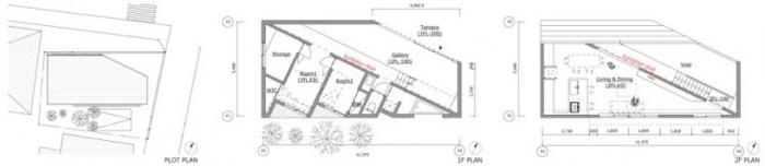 BIM建筑|陡坡屋顶和对角线展墙的三维构图:日本8.5住宅 / DOG BIM建筑|陡坡屋顶和对角线展墙的三维构图:日本8.5住宅 / DOG