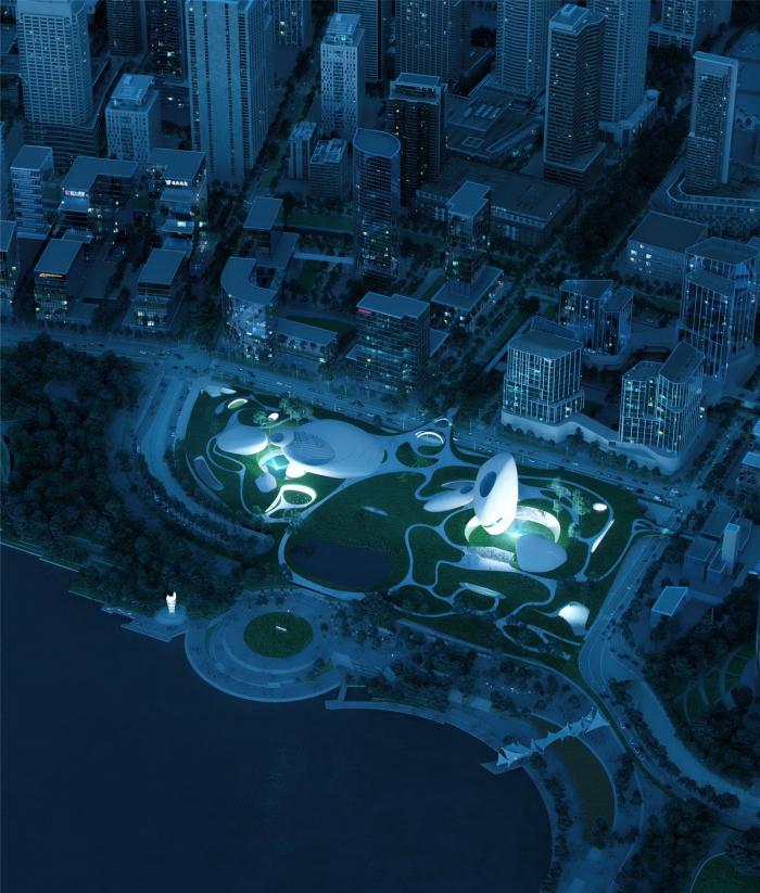BIM建筑|都市旷野之境,“深圳湾文化广场”方案设计 / MAD BIM建筑|都市旷野之境,“深圳湾文化广场”方案设计 / MAD