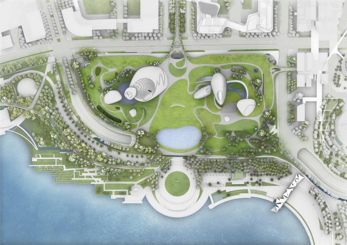 BIM建筑|都市旷野之境,“深圳湾文化广场”方案设计 / MAD BIM建筑|都市旷野之境,“深圳湾文化广场”方案设计 / MAD