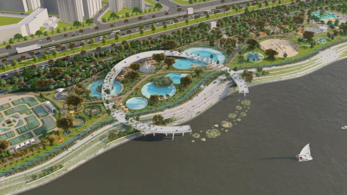 BIM建筑|河岸的“自然驿站”:蚕室区汉江市民公园天然游泳池 / 佰筑建筑+Carve BIM建筑|河岸的“自然驿站”:蚕室区汉江市民公园天然游泳池 / 佰筑建筑+Carve