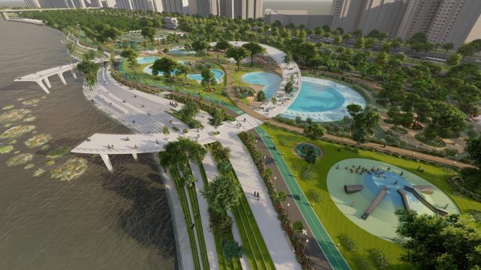 BIM建筑|河岸的“自然驿站”:蚕室区汉江市民公园天然游泳池 / 佰筑建筑+Carve BIM建筑|河岸的“自然驿站”:蚕室区汉江市民公园天然游泳池 / 佰筑建筑+Carve
