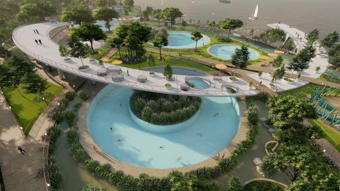 BIM建筑|河岸的“自然驿站”:蚕室区汉江市民公园天然游泳池 / 佰筑建筑+Carve BIM建筑|河岸的“自然驿站”:蚕室区汉江市民公园天然游泳池 / 佰筑建筑+Carve