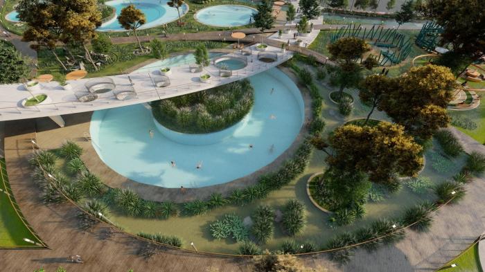 BIM建筑|河岸的“自然驿站”:蚕室区汉江市民公园天然游泳池 / 佰筑建筑+Carve BIM建筑|河岸的“自然驿站”:蚕室区汉江市民公园天然游泳池 / 佰筑建筑+Carve
