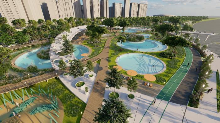 BIM建筑|河岸的“自然驿站”:蚕室区汉江市民公园天然游泳池 / 佰筑建筑+Carve BIM建筑|河岸的“自然驿站”:蚕室区汉江市民公园天然游泳池 / 佰筑建筑+Carve