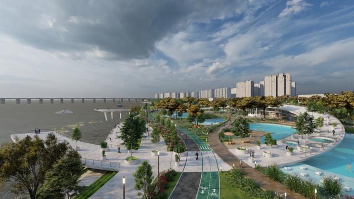 BIM建筑|河岸的“自然驿站”:蚕室区汉江市民公园天然游泳池 / 佰筑建筑+Carve BIM建筑|河岸的“自然驿站”:蚕室区汉江市民公园天然游泳池 / 佰筑建筑+Carve
