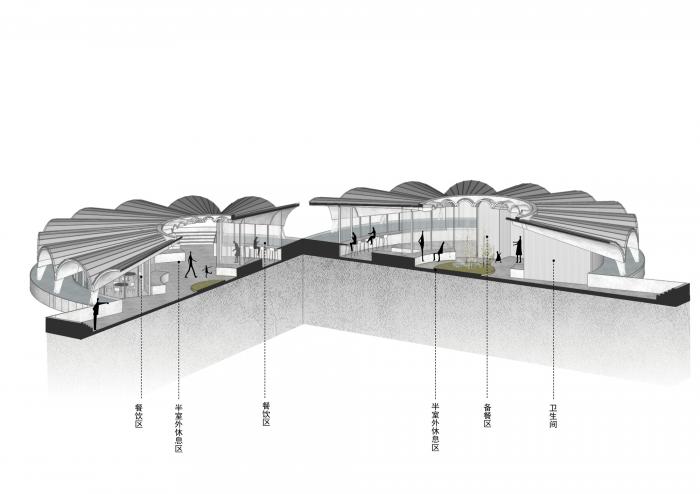 BIM建筑|形聚而神散,净水池咖啡厅 / 同济原作设计工作室 BIM建筑|形聚而神散,净水池咖啡厅 / 同济原作设计工作室