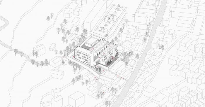 BIM建筑|地形关系的表达:乌斯河镇中心幼儿园 / 东意建筑 BIM建筑|地形关系的表达:乌斯河镇中心幼儿园 / 东意建筑