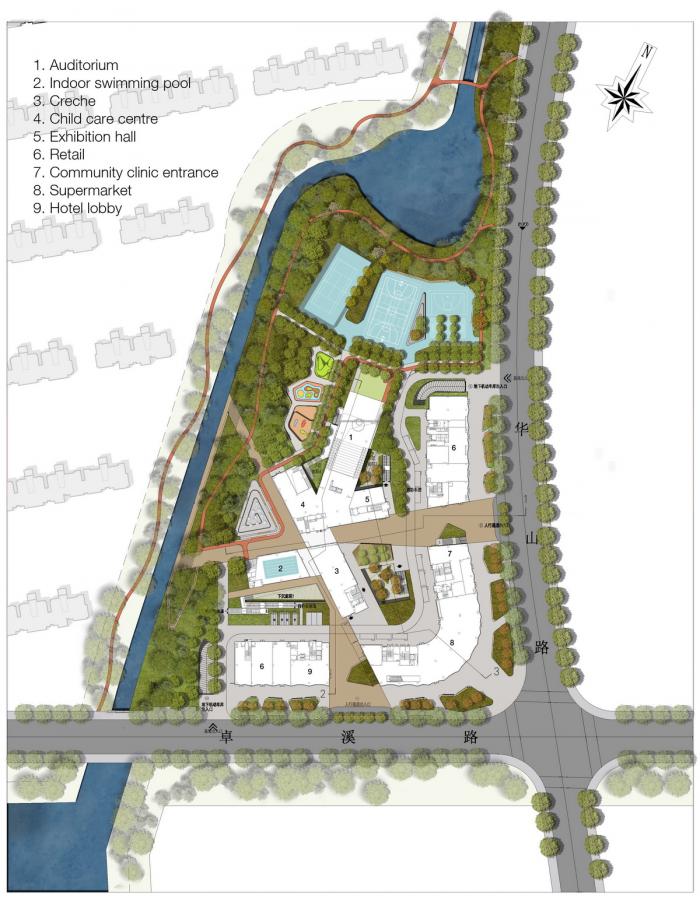 BIM建筑|自由演绎的围合式庭院:南京浦口文化中心 / BAU建筑与城市设计事务所 BIM建筑|自由演绎的围合式庭院:南京浦口文化中心 / BAU建筑与城市设计事务所