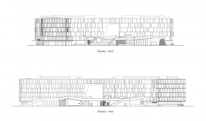 BIM建筑|自由演绎的围合式庭院:南京浦口文化中心 / BAU建筑与城市设计事务所 BIM建筑|自由演绎的围合式庭院:南京浦口文化中心 / BAU建筑与城市设计事务所