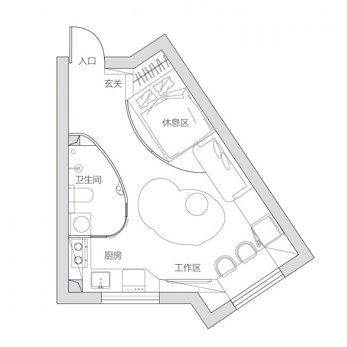 BIM建筑|「 微 居 」一种极小户型的空间释放 / 戏构建筑设计 BIM建筑|「 微 居 」一种极小户型的空间释放 / 戏构建筑设计