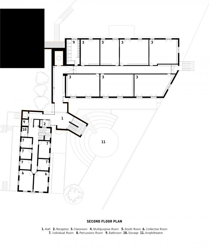 BIM建筑|单调色中的一道亮丽风景:ARTAVE/CCM 音乐学院加建 BIM建筑|单调色中的一道亮丽风景:ARTAVE/CCM 音乐学院加建